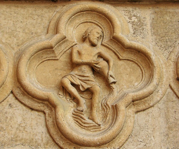 Aquarius sign from the Amiens cathedral, France