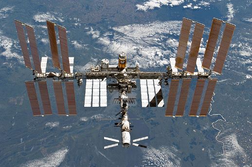The International Space Station as of March 2011 (photo by NASA)