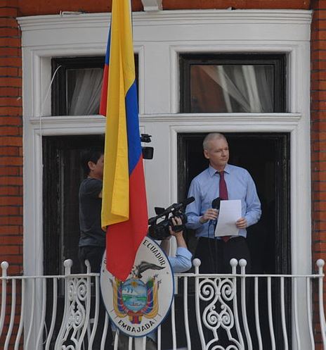 Julian Assange, the leader of the whistleblower organization WikiLeaks (photo by Snapperjack, London, UK)