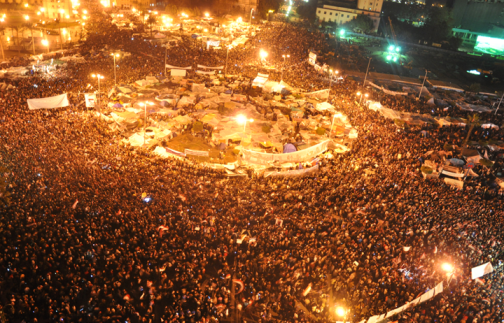 Over 2 millions protesting in Tahrir Square, Cairo, in February 2011, calling to oust president Mubarak (photo by Jonathan Rashad)
